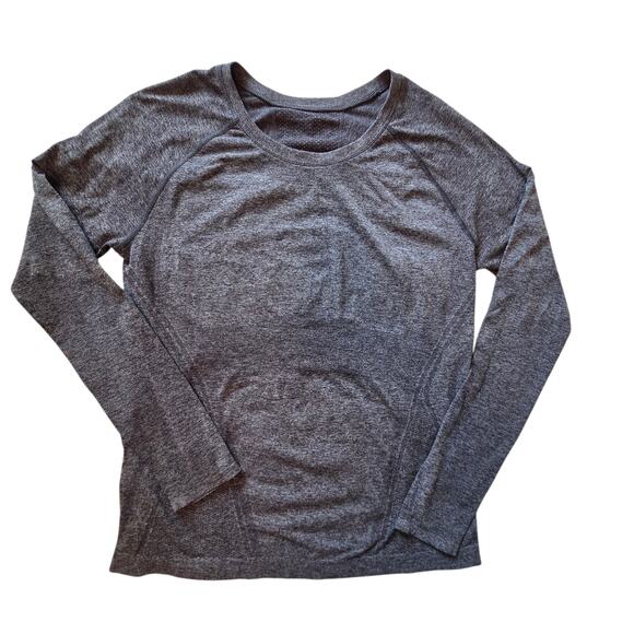 Athleta Momentum Seamless Shirt Top, long sleeve, size estimated M / L Gray - Picture 2 of 10